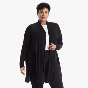 MM Lafleur Long line kimono Black ballet Cardigan xl old money quiet luxury